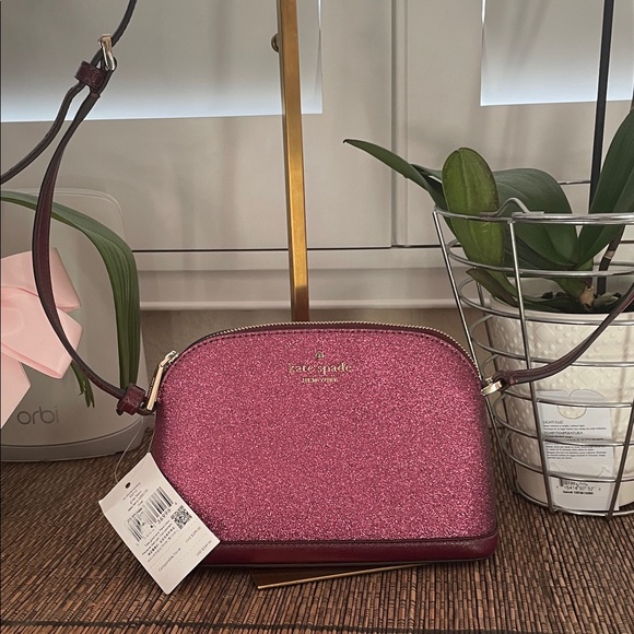 kate spade Handbags - NWT kate spade Glitter Dome Crossbody in Magenta Pink